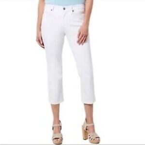 NYDJ Harper Crop Stretch Jeans in Optic White NEW Size 8